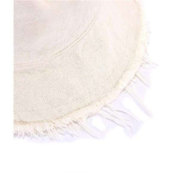 Sun Hats for Women Summer Casual Wide Brim Cotton Bucket Hat Beach Vacation - Picture 4 of 6